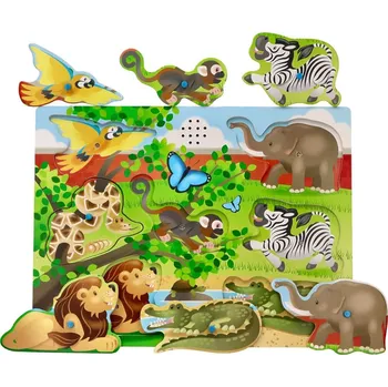 Puzzle Zvukové puzzle Zvířata ze Zoo