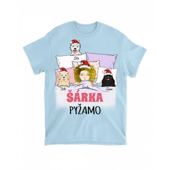 Pánské tričko Tričko - Oblíbené pyžamo - až 5 mazlíčků Tričko / Šedá / XL