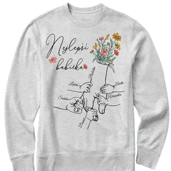 Pánská mikina Mikina - Nejlepší babička - až 5 dětí Mikina / Šedá / XL