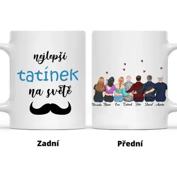 Hrnek - Tatínek a dětí - až 6 dětí Růžová