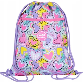 Školní sáček Sáček na boty do školy Coolpack Vert PASTEL HEART