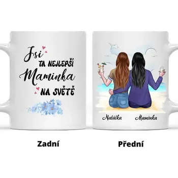 Hrnek - Matka a Dcera 3. verze - Jsi ta nejlepší maminka na světě Růžová