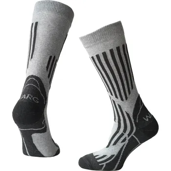 Pánské ponožky Kompresní podkolenky Warg Performance Merino Long Velikost ponožek: 39-42 / Barva: šedá