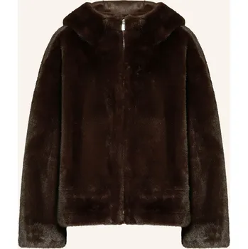 Ba&Sh Dámská Bunda Z Umělé Kožešiny Pandy, tmavě hnědá, 34