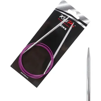 Nástroj na niť a příze KnitPro Nova kruhové kovové fixní jehlice 4mm 100cm (KnitPro Nova kruhové jehlice 4mm 100cm)