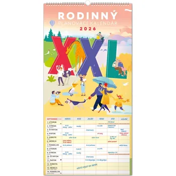 Kalendář Notique Rodinný plánovací nástěnný kalendár XXL 2026