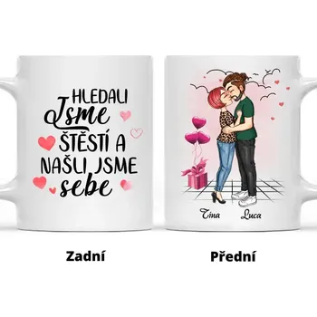 Sada hrnků 2 ks 330 ml - Líbající se pár 4 Bílá