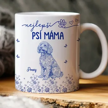 Stolování Hrnek - Nejlepší psí máma 12 Modrá