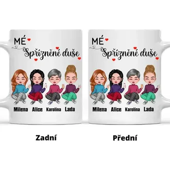 Hrnek - Moje spřízněná duše - až 4 holky Modrá