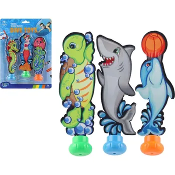 Hračka Teddies Sada pro potápění plast 2 druhy na kartě 19x25,5cm