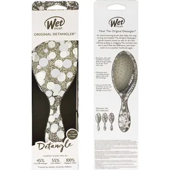 kartáč na vlasy Wet Brush Original Detangler Groovy Disco Silver