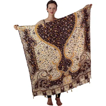 Šála Sarong / pareo / plážový šátek Tabriz Brown, Sittar.cz