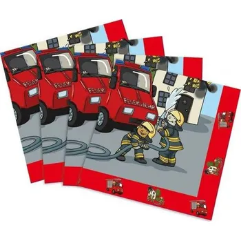 Papírový ubrousek Papírové ubrousky hasiči 33x33cm 20ks - tib