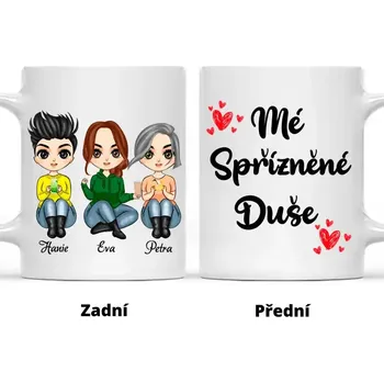 Hrnek - Jsi můj neplacený terapeut - až 3 holky Růžová