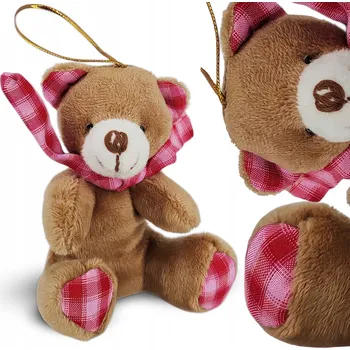 plyšák Plyšový medvídek s přívěskem 8 x 10 x 8 cm M20762A-E