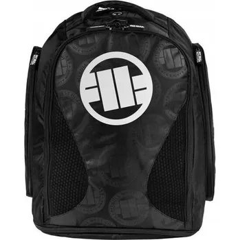 Městský batoh Turistický Batoh Pitbull BIG CONERTIBLE BACKPACK LOGO BLACK, objem nad 80 l, modrý