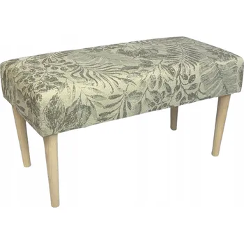 Taburet Lavička sedák taburet šedý bavlněný chaft do ložnice