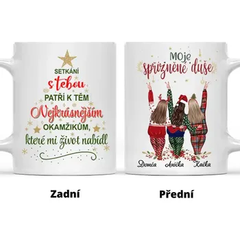 Hrnek - Nejlepší kamarádky - až 3 holky - Vánoční verze Modrá