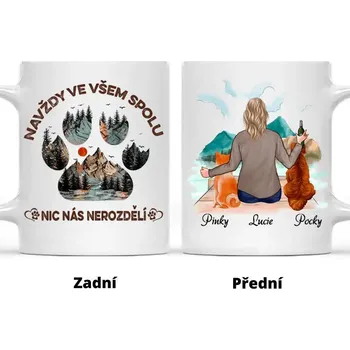 Hrnek - Přátelé navždy s výhledem Bílá