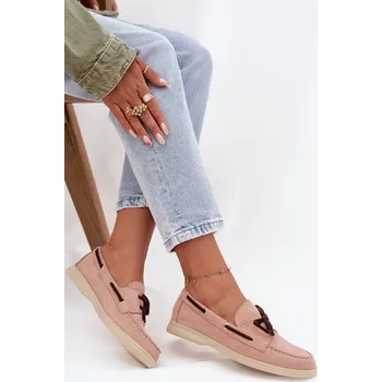 Dámské mokasíny Dámské semišové mokasíny Big Star RR274948 Barva: Růžová, Velikost: 37