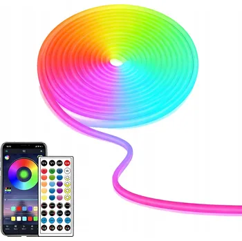 LED osvětlení LED Neonová Páska 20M RGB Barevné LED diody 24V DÁLKOVÝ OVLADAČ Aplikace FLEX