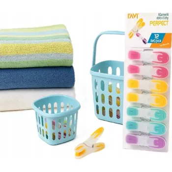 Ravi Perfect plastové Kolíčky na prádlo, vícebarevné, 12 kusů