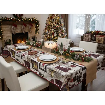 ubrus Vánoční ubrus na stůl NATALE SPLASH X. různé rozměry Mybesthome Rozměr: 140x180 cm