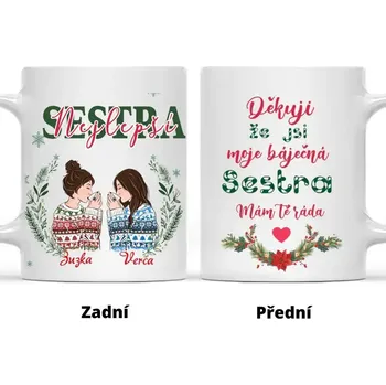Hrnek - Sestra Vánoce Bílá