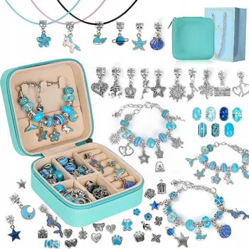 kreativní sada Sada na výrobu šperků NawiToys, 66 dílů, pro dívky od 5 let