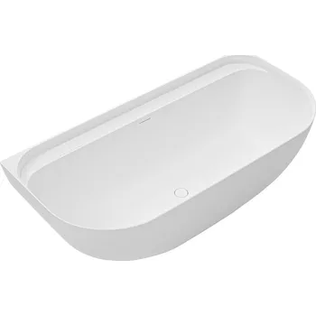 Vana CERANO - Volně stojící vana z litého mramoru Valeria - bílá matná - 150x80 cm
