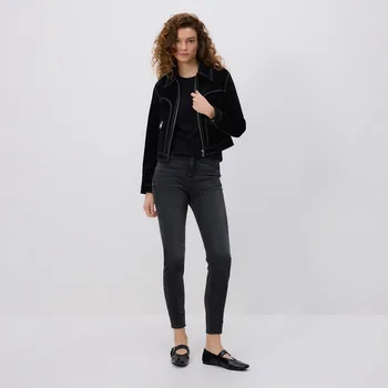 Dámské džíny Reserved - Džíny s ošoupáním slim fit - šedá - 754FZ-90J - 754FZ-90J-38