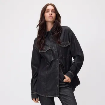 Pánské oblečení Reserved - Džínová košile oversized - šedá - 543GE-90J - 543GE-90J-M