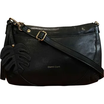 Kabelka Gianni Conti kožená dámská crossbody kabelka - černá 4756491 black