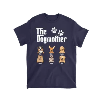 Pánské tričko Tričko - The Dogmother - až 6 psů Tričko / Černá / 4XL