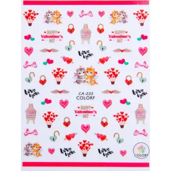 samolepka Samolepky na Zdobení Nehtů Tenké Valentýnské