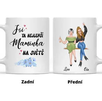 Hrnek - Matka a Dcera 2. verze - Jsi ta nejlepší maminka na světě Černá