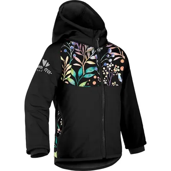 Dívčí bunda Unuo Dětská softshellová bunda s fleecem Basic podzimní bobule