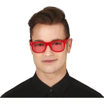 Karnevalový doplněk Červené brýle - s červenými skly