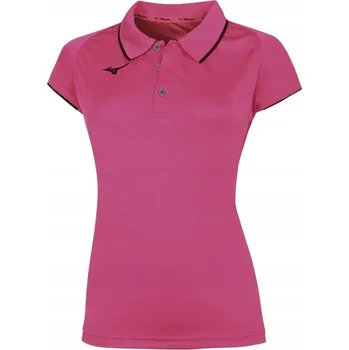 Dámské tričko s límečkem Mizuno Core Polo Tee 32EA720164 Pink Fluo/Navy Velikost: S