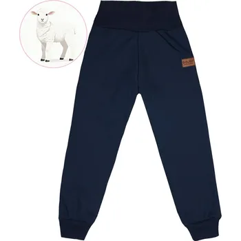 Chlapecké kalhoty Softshellové kalhoty basic s beránkem - Tmavě modré Velikost: 110