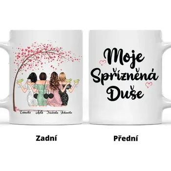 Hrnek - až 4 holky- Nejlepší kamarádka 5 - Moje spřízněná duše 2 Bílá