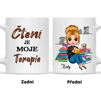 Hrnek - Miluji čtení 4. verze Modrá