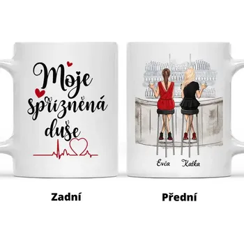 Hrnek - Nejlepší kamarádka Bar - Moje spřízněná duše 2 Černá