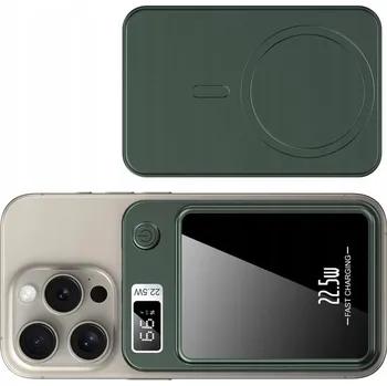 Powerbanka POWERBANKA 10000MAH 22.5W BEZDRÁTOVÉ NABÍJENÍ S MAGNETEM ZELENÁ