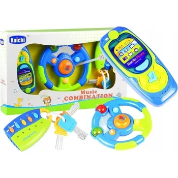 Hračka pro nejmenší INTERAKTIVNÍ EDUKAČNÍ HRAČKA - VOLANT, KLÍČE, DÁLKOVÉ OVLÁDÁNÍ - ZVUKY