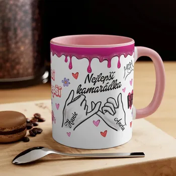 Hrnek - Spojené ruce 5 - Až 6 dětí Červená