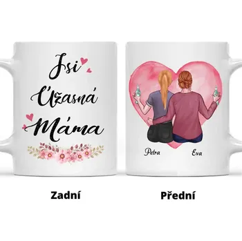 Hrnek - Matka a Dcera 3. verze - Jsi úžasná máma Růžová