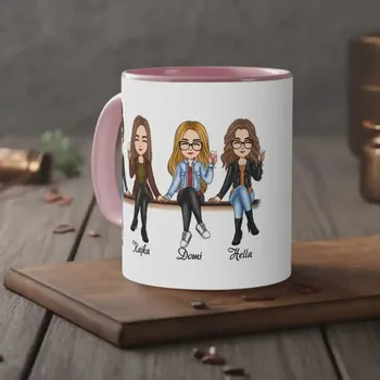 Hrnek - Nejlepší kamarádka 11. verze - až 4 holky (FACECUT) Modrá