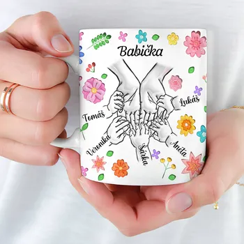 Hrnek - pro maminku/babičku až 10 děti Růžová