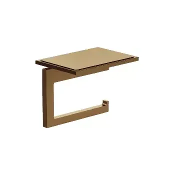 Kludi Vela C Držák toaletního papíru s poličkou, kartáčovaný bronz, 31971N1